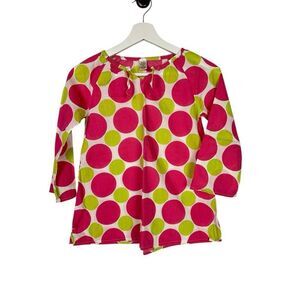 Mini Boden Girls 5-6 year Tie-Neck Long-Sleeve Dress